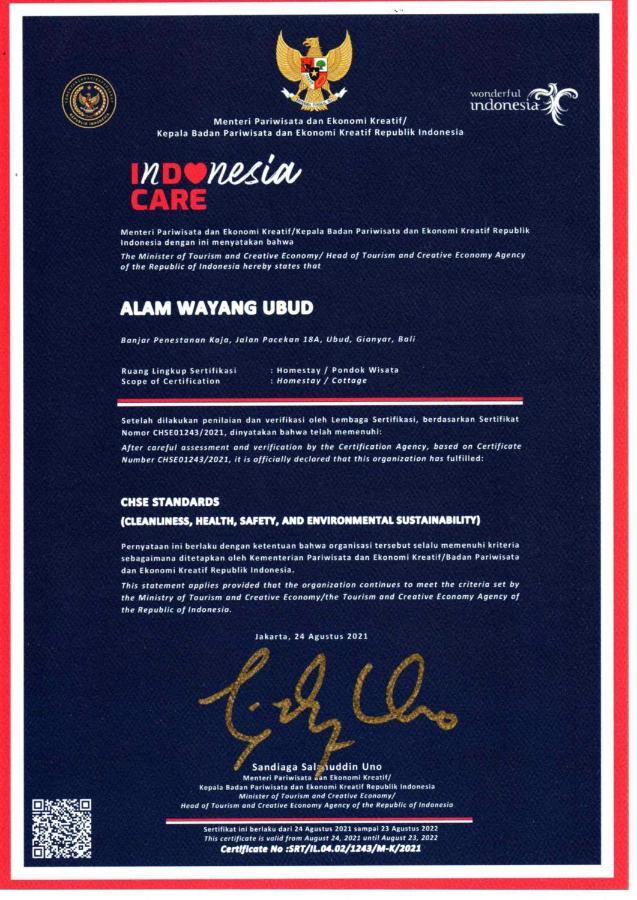 Alam Wayang Ubud - Chse Certified Exterior foto